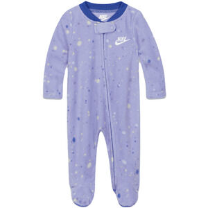 Nike Baby Girls Dot-Print Fleece Footie Coverall Purple Pulse Sleepwear 9 Months